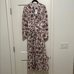 Floral Print Long Sleeve Dress